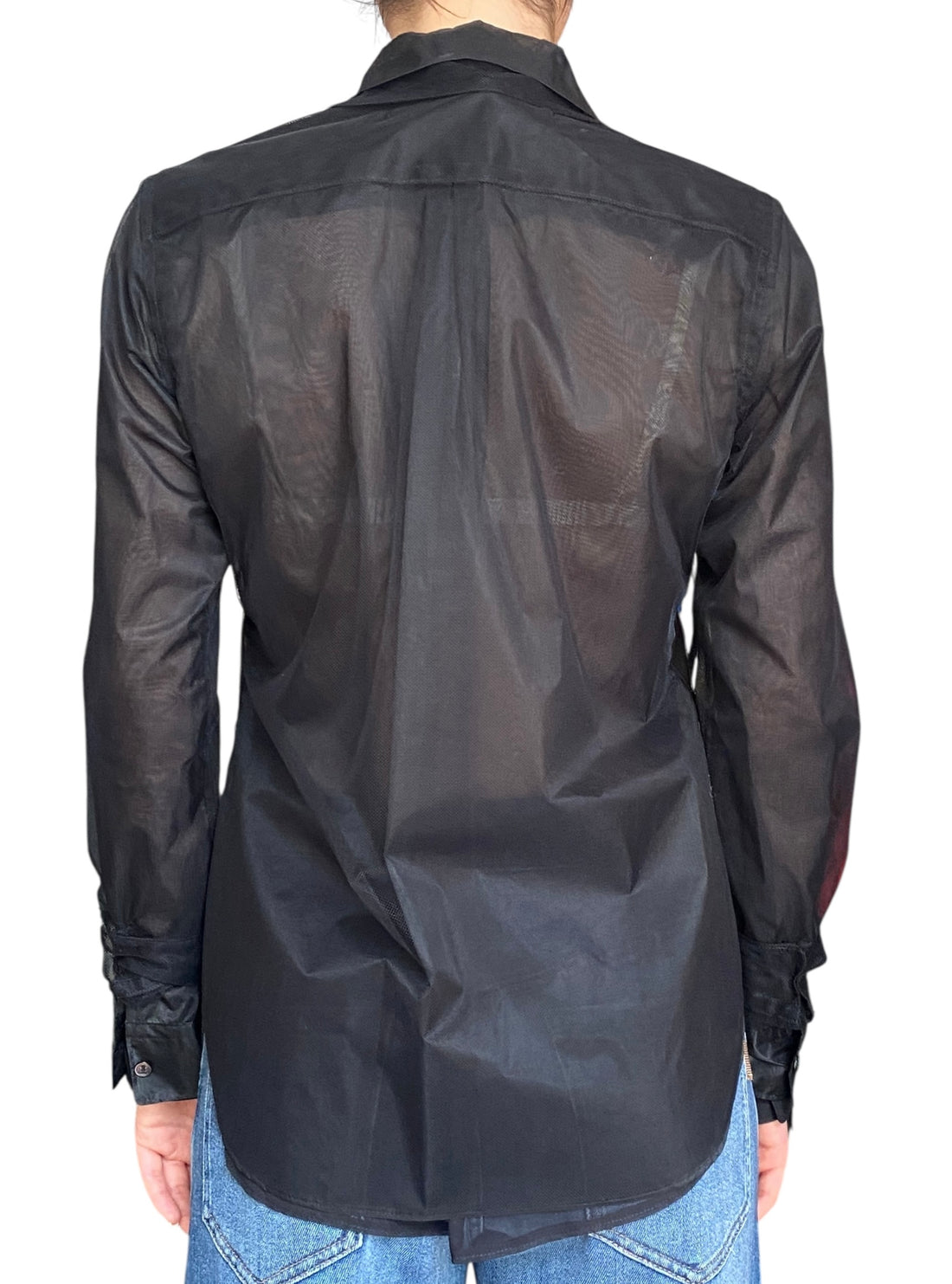 Comme Des Garçons Black Triple Layered Tulle Shirt - M