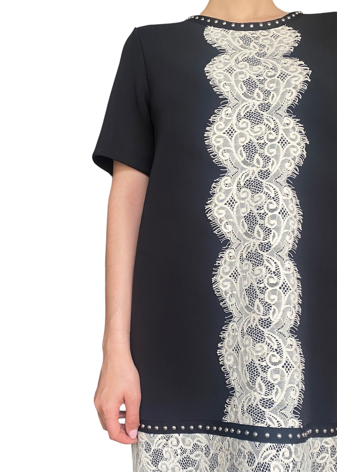 Lanvin Lace Embroidered Shift Dress - FR 40 / US 6-8