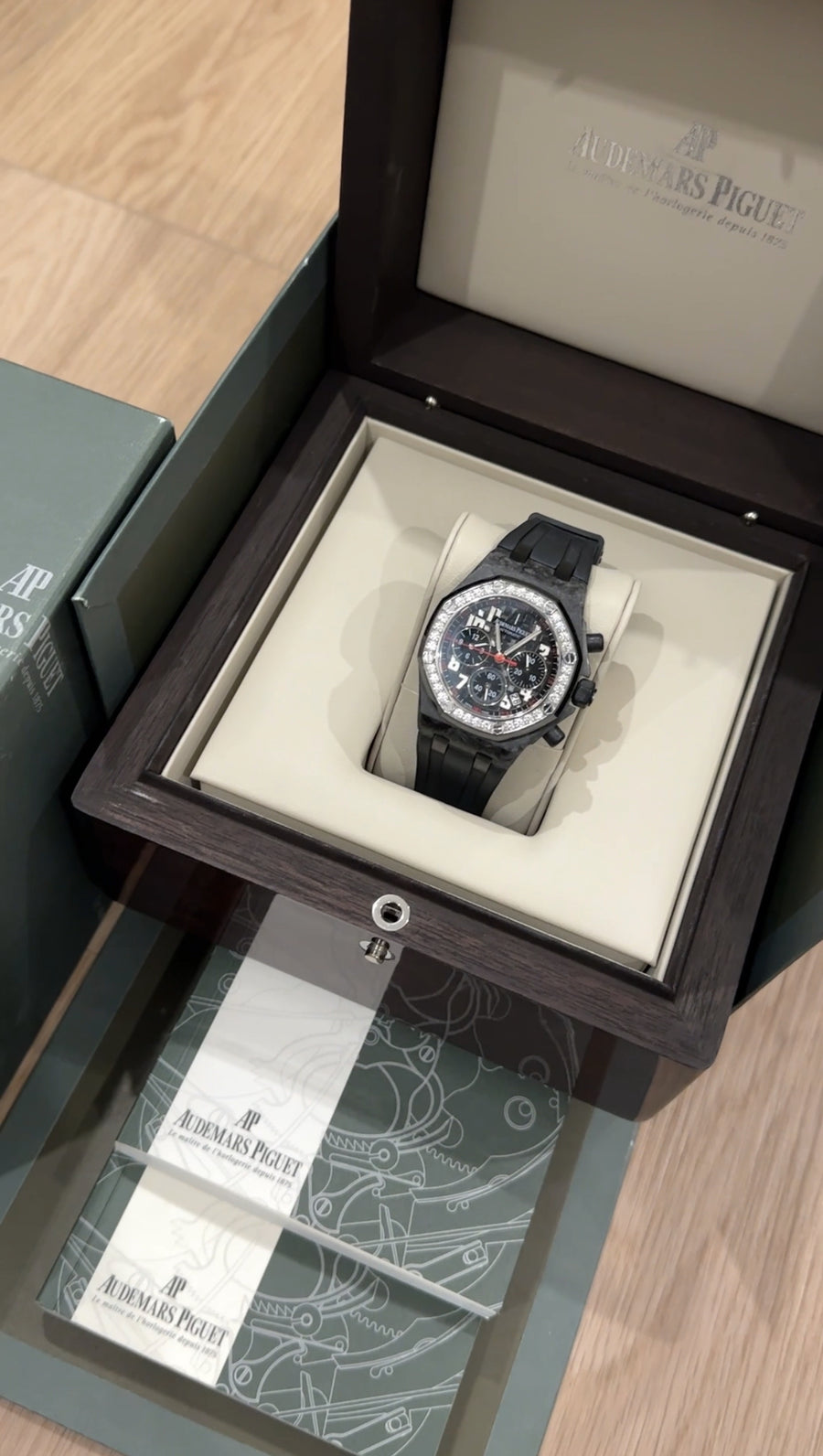 Audemars Piguet Royal Oak Offshore Chronograph Ladies Diamond Carbon Watch