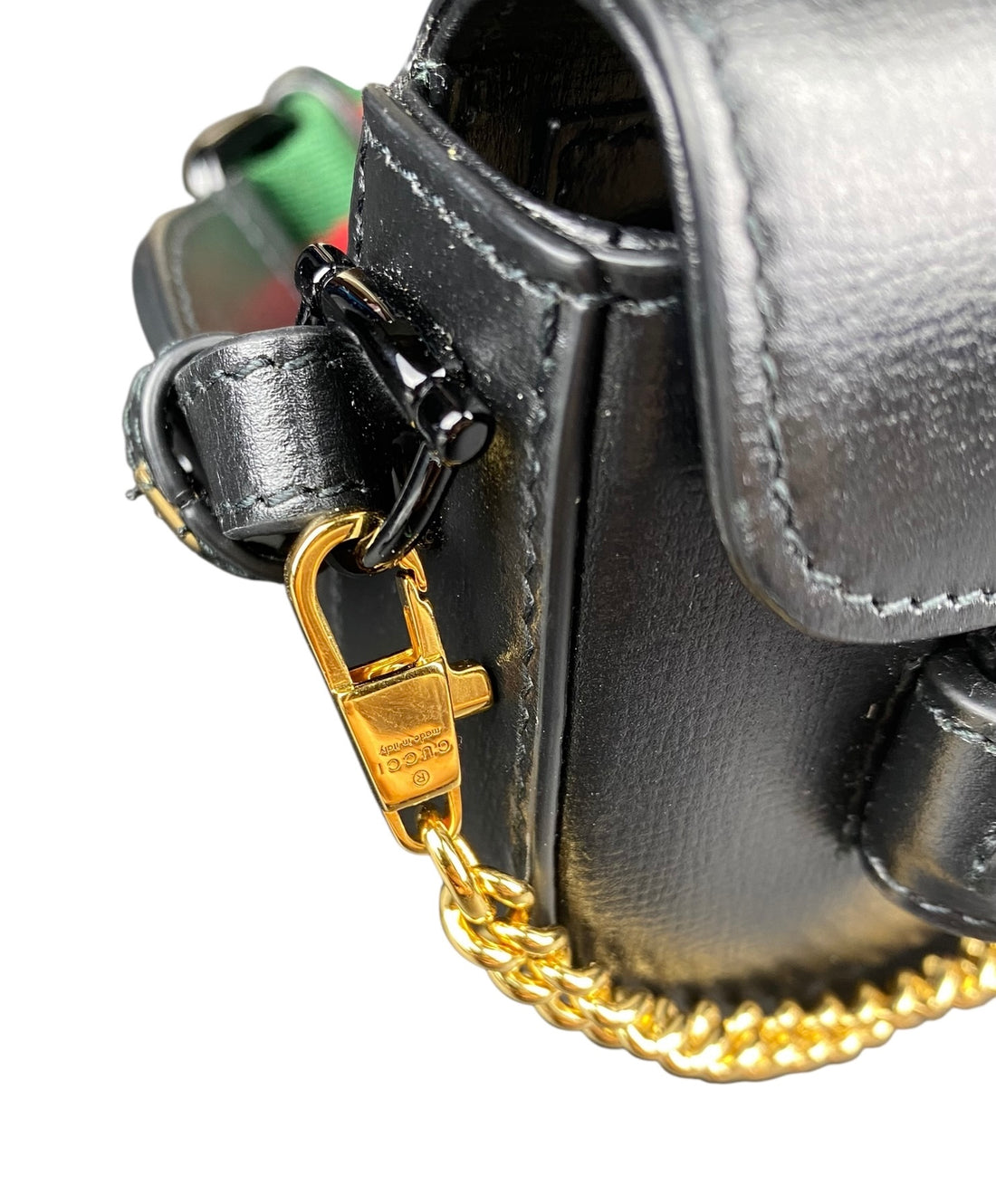 Gucci Black 1995 Horsebit Belt / Mini Wallet Bag