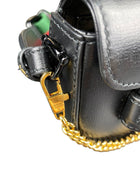 Gucci Black 1995 Horsebit Belt / Mini Wallet Bag
