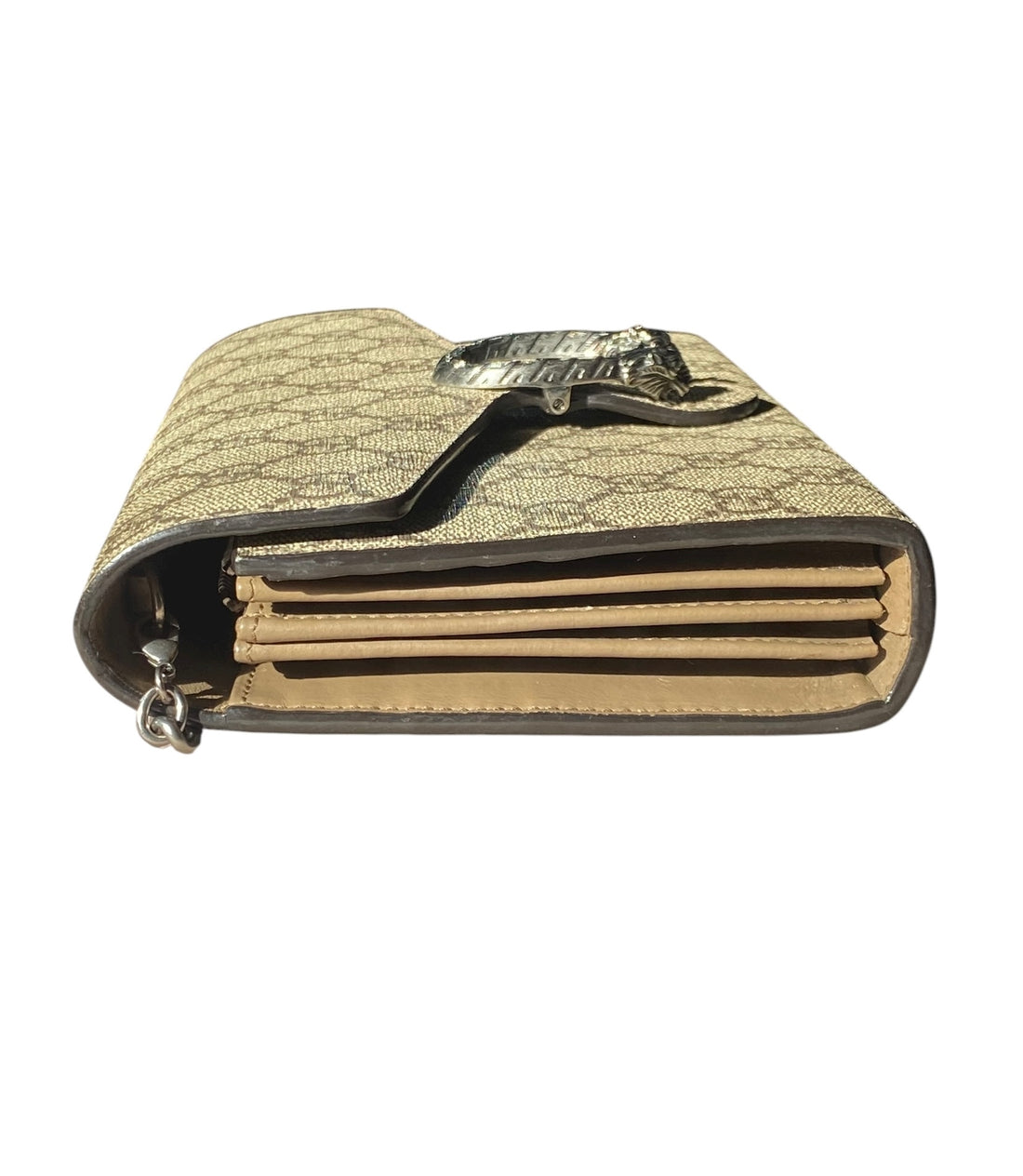 Gucci Monogram Canvas Dionysus Wallet on Chain Crossbody Bag