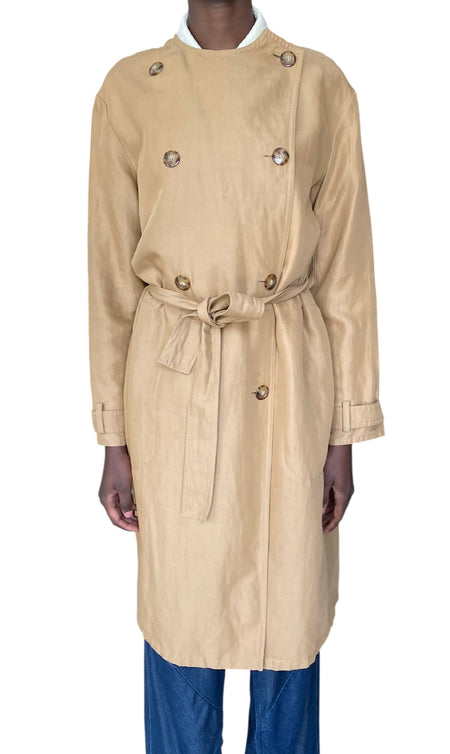 Acne Studios Camel Beige “Angelica” Belted Trench Coat - 36 / US 2-4