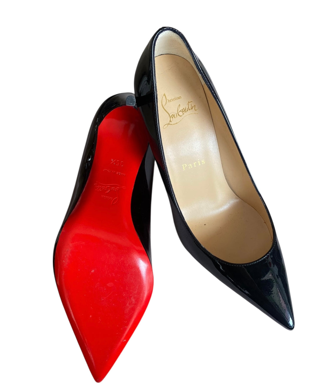 Christian Louboutin Black Patent Leather Pigalle Pumps - 35.5
