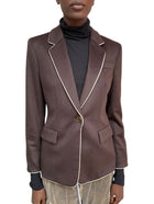Giorgio Armani Brown Cashmere Blazer - 42 / US 6