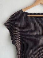 Issey Miyake Bronze Mettalic Sleeveless Dress
