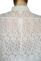 Giambattista Valli White Lace Cropped Shirt - 42 / US 6
