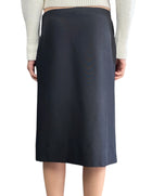 Maison Margiela Black Asymmetrical Ruffle Midi Skirt - IT 40 / US 4