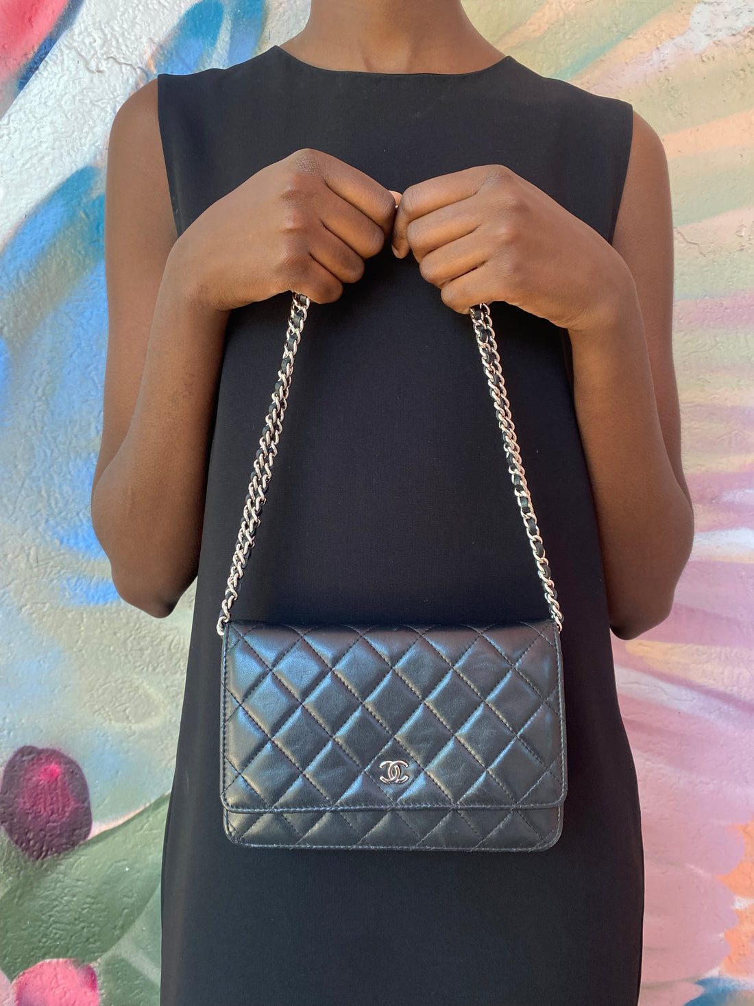 Chanel Black 2019 Classic Leather CC WOC