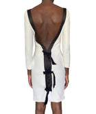 Tom Ford White Long Sleeve Backless Cocktail Dress - S / US 4