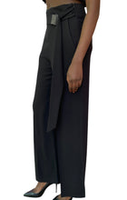 Brunello Cucinelli Black Silk Monili Belted Wide Leg Trouser - IT 38 / US 2