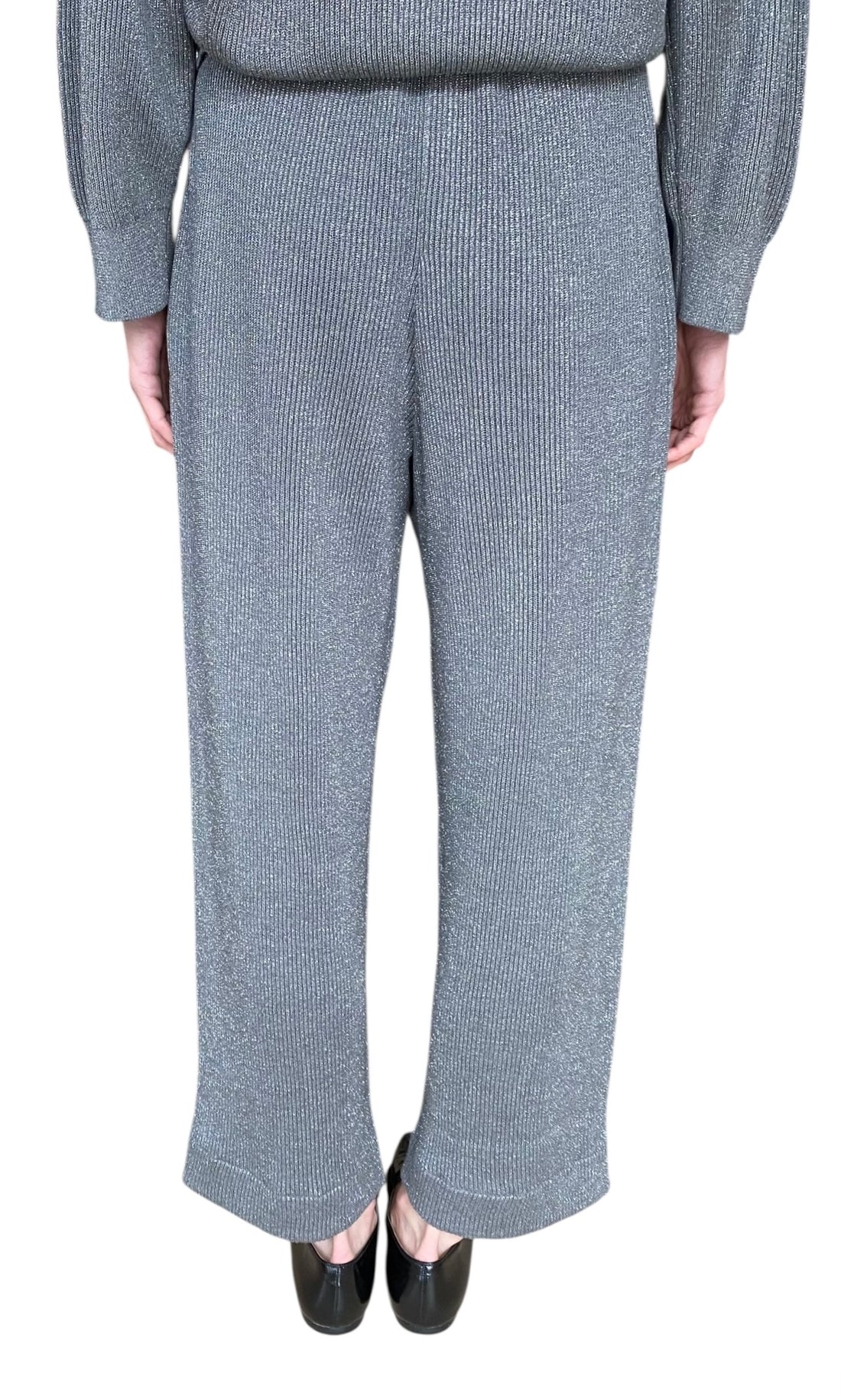 Brunello Cucinelli Silver Cotton Lamé 2-Piece Sweatsuit - S