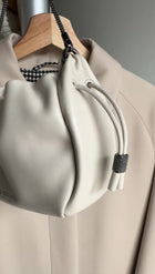Brunello Cucinelli Mini Mellow Ivory Leather Bucket Bag