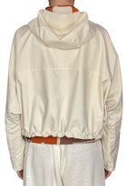 Fendi Orange Geo Puzzle Print Reversible Cropped Hooded Rain Jacket - M / 8-10