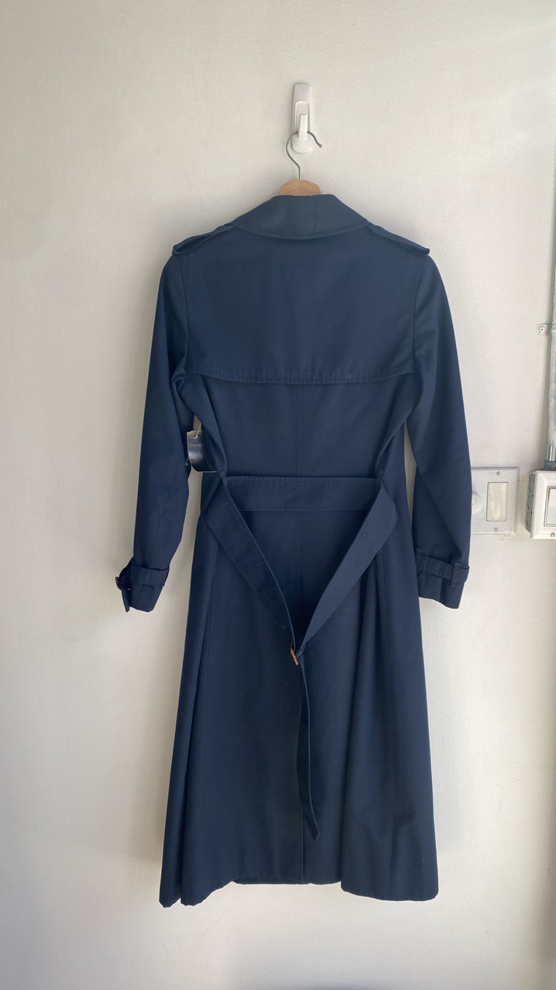 Burberry Vintage Navy Trench Coat