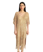 Anna Kosturova Crochet Kaftan Dress - S / M