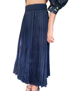 Fendi Navy Mohair Mesh Overlay Maxi Skirt - 48 / US 12