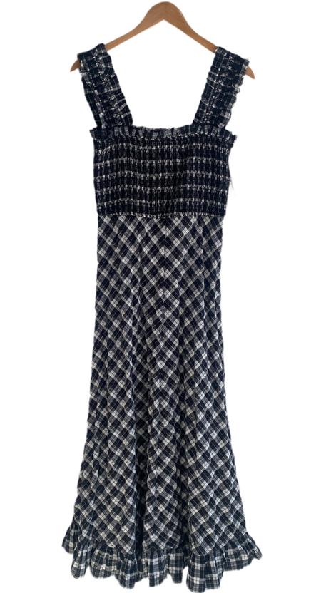 Ganni Gingham Maxi Dress - 38