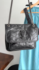 Saint Laurent Niki Baby Black Flap Bag