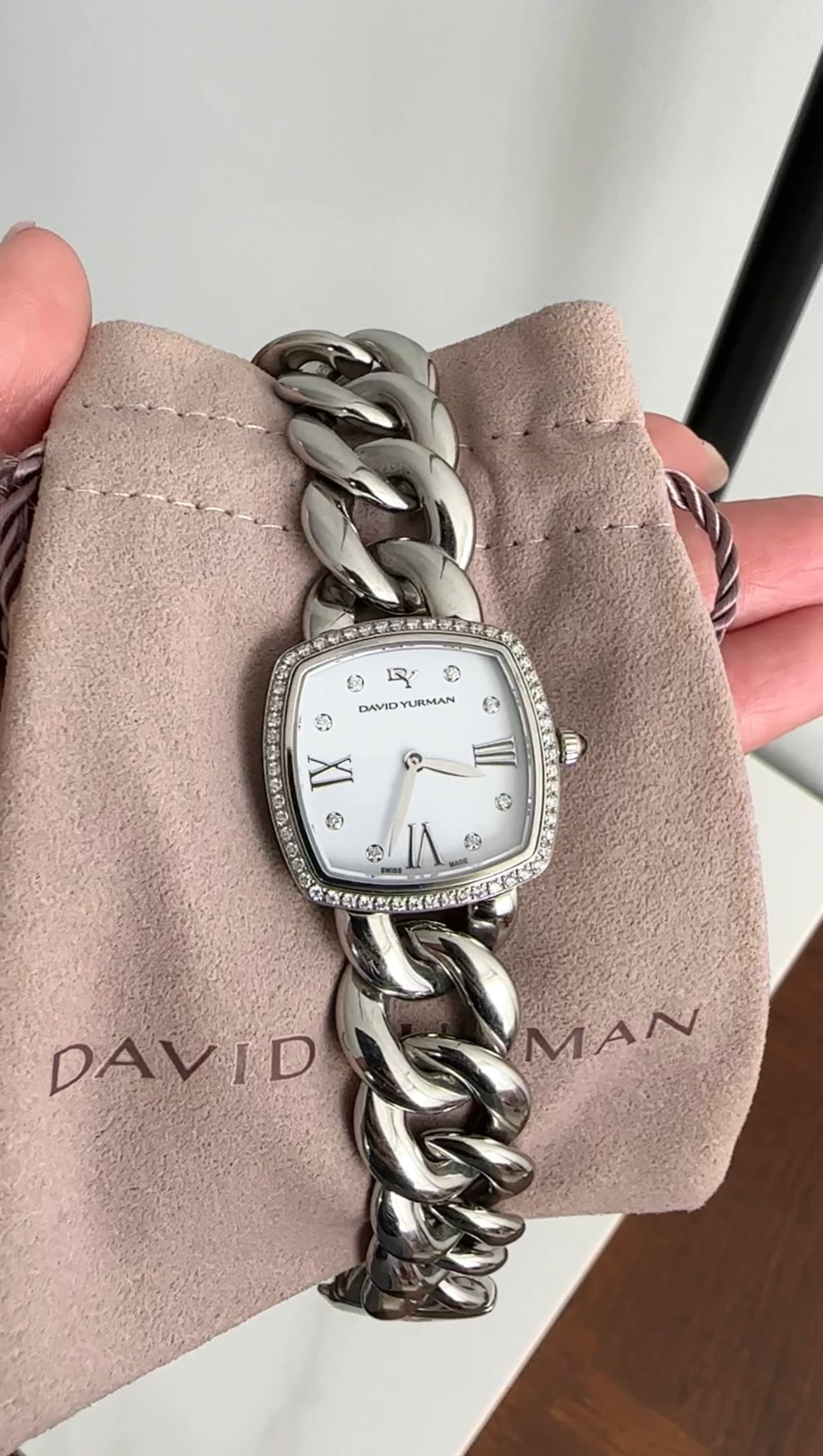 David Yurman Stainless and Diamond Albion 27mm Watch