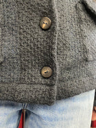 Burberry Black Knit Mohair Blend Trench Cardigan - S