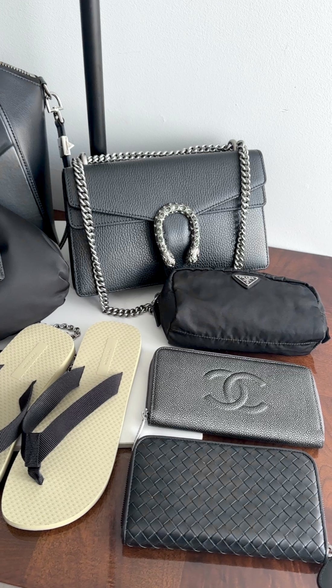 Bottega Veneta Black Intrecciato Leather Continental Zip Wallet