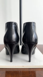 Celine Black Leather Heel Ankle Boots - 7