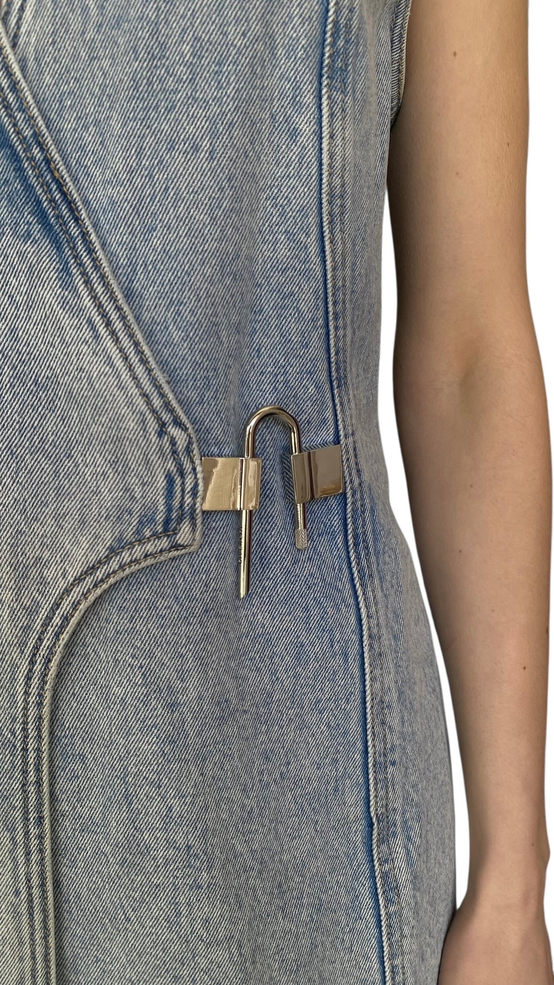 Givenchy Blue U-Lock Denim Mini Dress - 42 / US 6