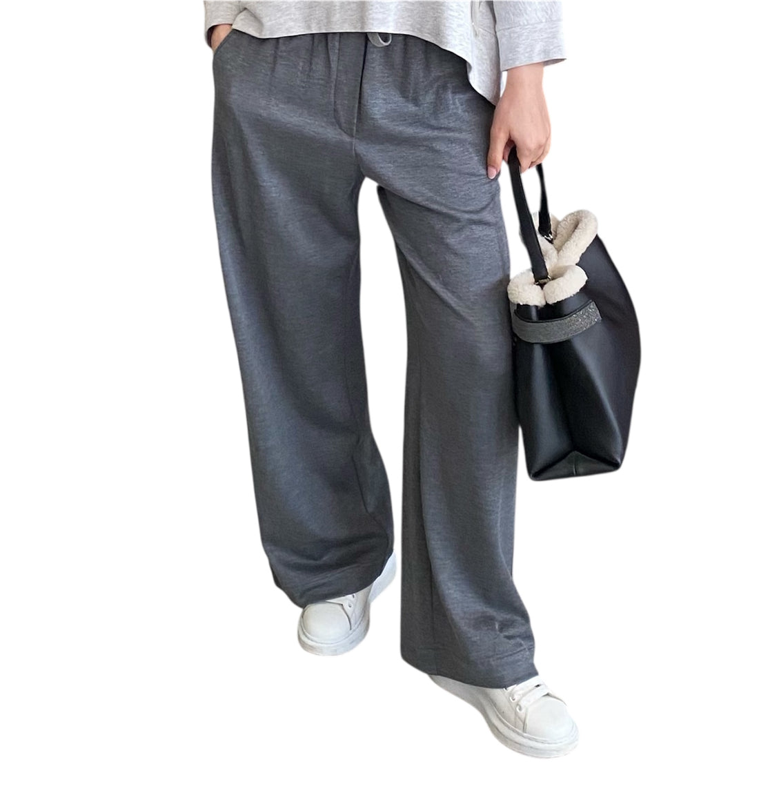 Brunello Grey Wide Leg Monili Pant - S