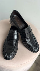 The Row Black Soft Loafer in Eel- 36.5