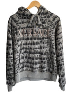 Versace Grey Print Logo Hoodie - S