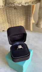 Tiffany & Co. Platinum Cushion Cut Brilliant Soleste Double Halo Engagement Ring - 4.75 / 15.5