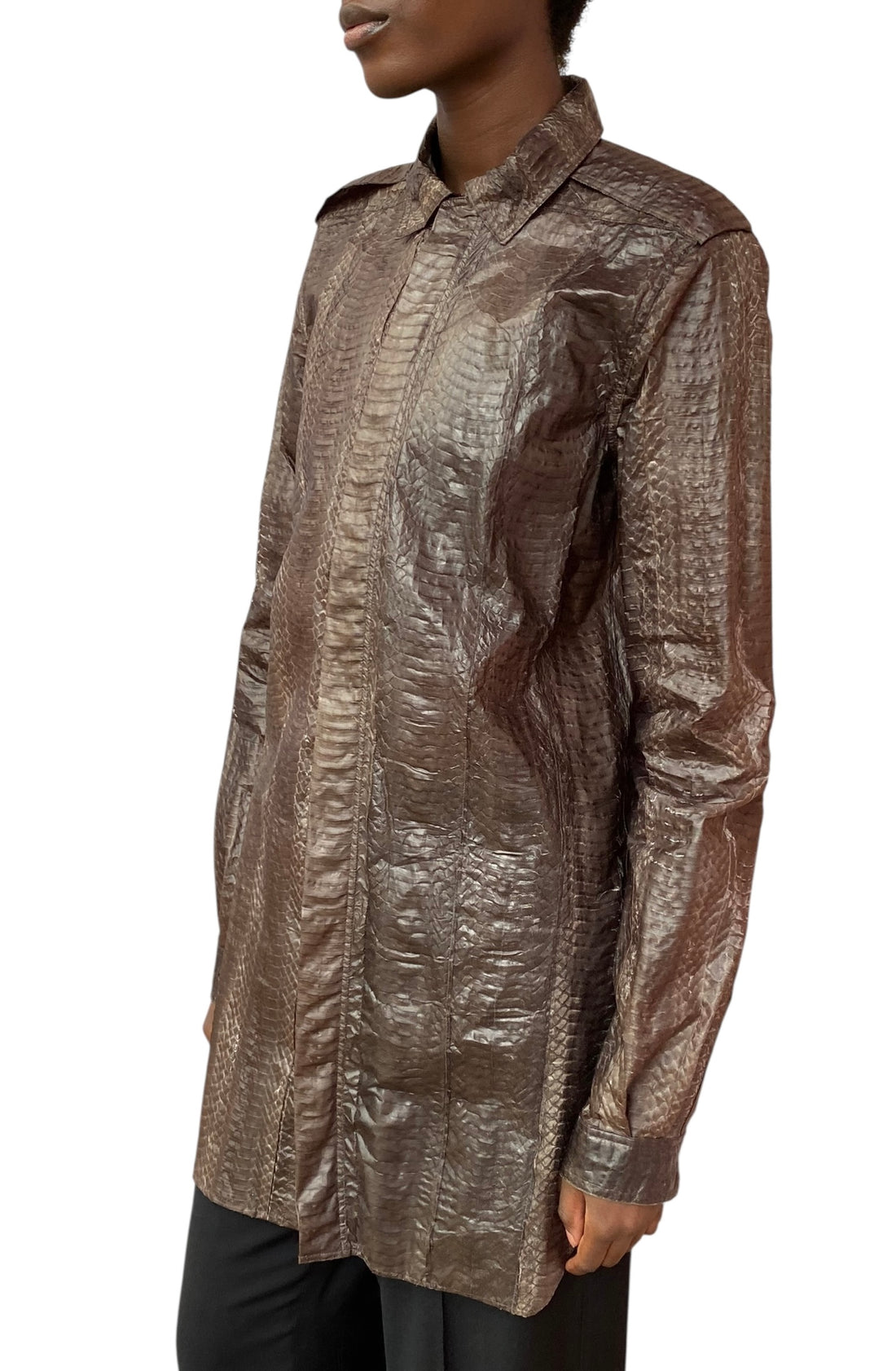 Rick Owens 2016 SS Cyclops Python Shirt Jacket - 42 / US 6