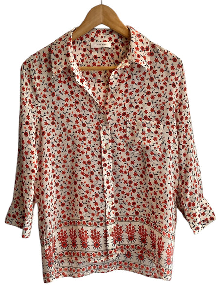 Anine Bing Red Floral Shirt - XS
