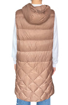 Max Mara The Cube Camel Long Down Quilted Vest - IT 40 / US 6