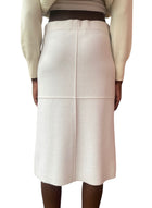Lisa Yang Ivory Cashmere Midi Skirt - 2 / US 6