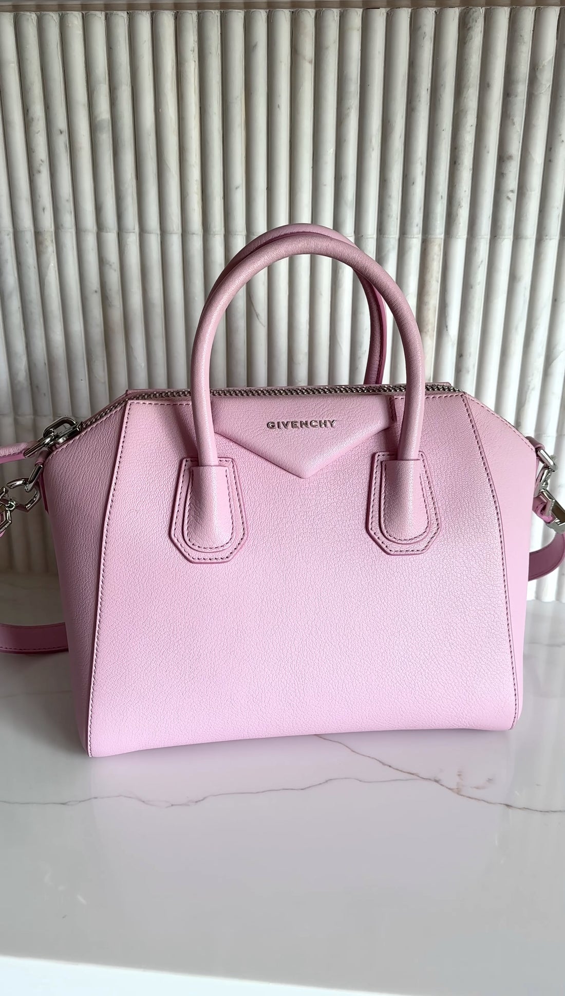 Givenchy Pink Leather Small Antigona Bag