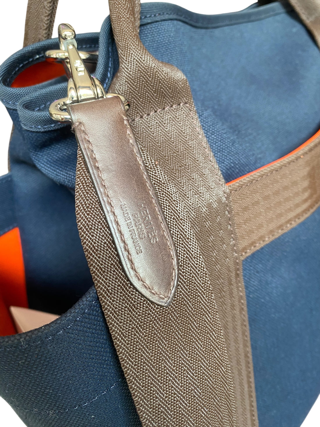 Hermes Navy Toile Sac De Pansage Grooming Bag