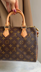 Louis Vuitton Brown Monogram Coated Canvas Speedy Bandoulière 25