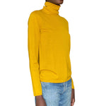 Max Mara Mustard Yellow Wool Turtleneck Sweater - L