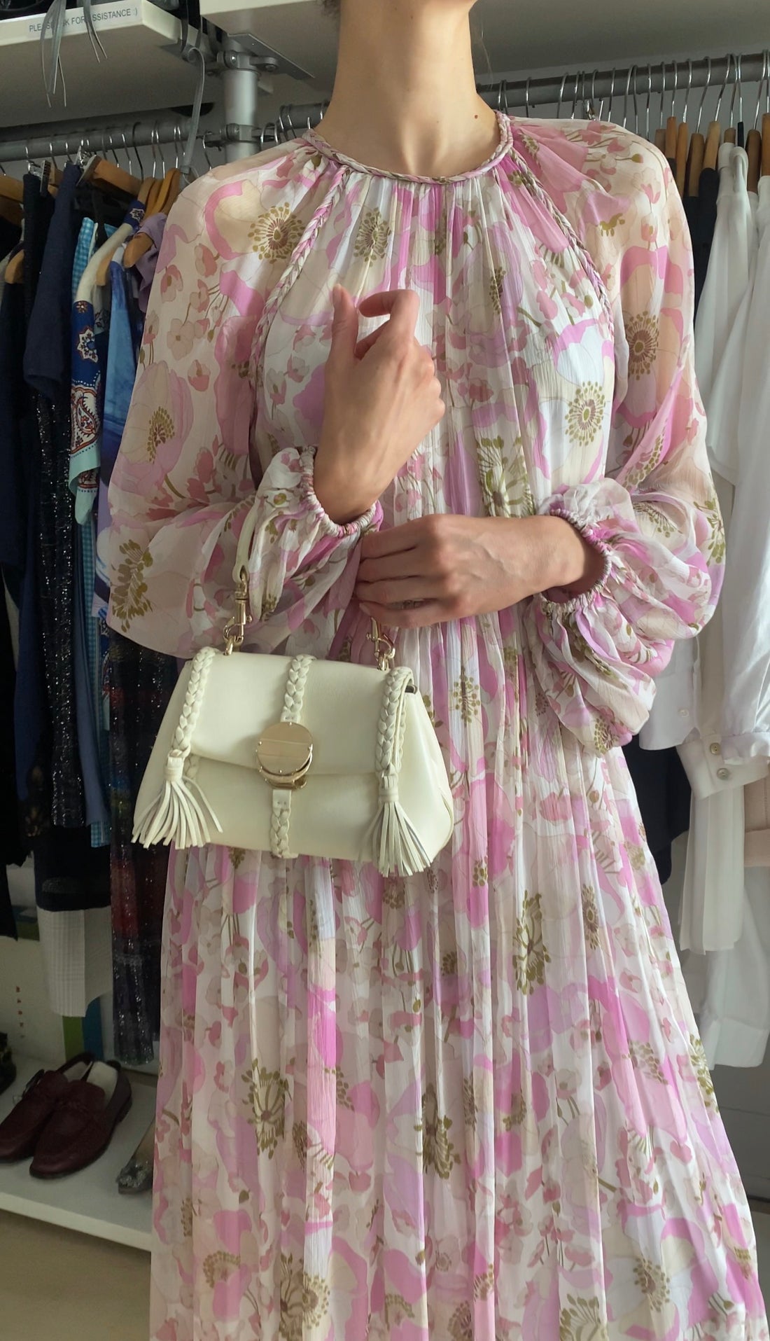 Chloe Ivory Leather Mini Penelope Two Way Shoulder Bag