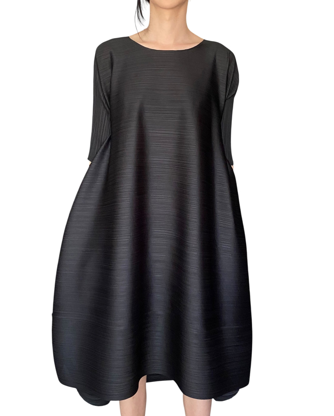 Issey Miyake Pleats Please Black Panelled Dress - JP 3