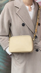 Fendi Beige Leather Crossbody Camera Bag