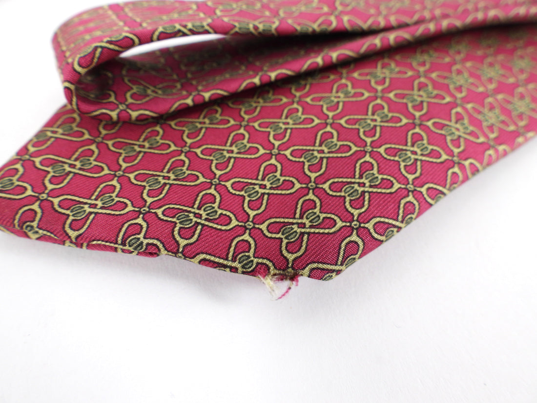 Hermes Vintage Silk Twill Pattern Tie