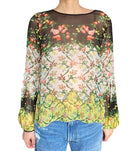 Erdem Sheer Floral Silk Top - US 8