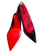 Christian Louboutin Black Patent Leather Pigalle Pumps - 35.5