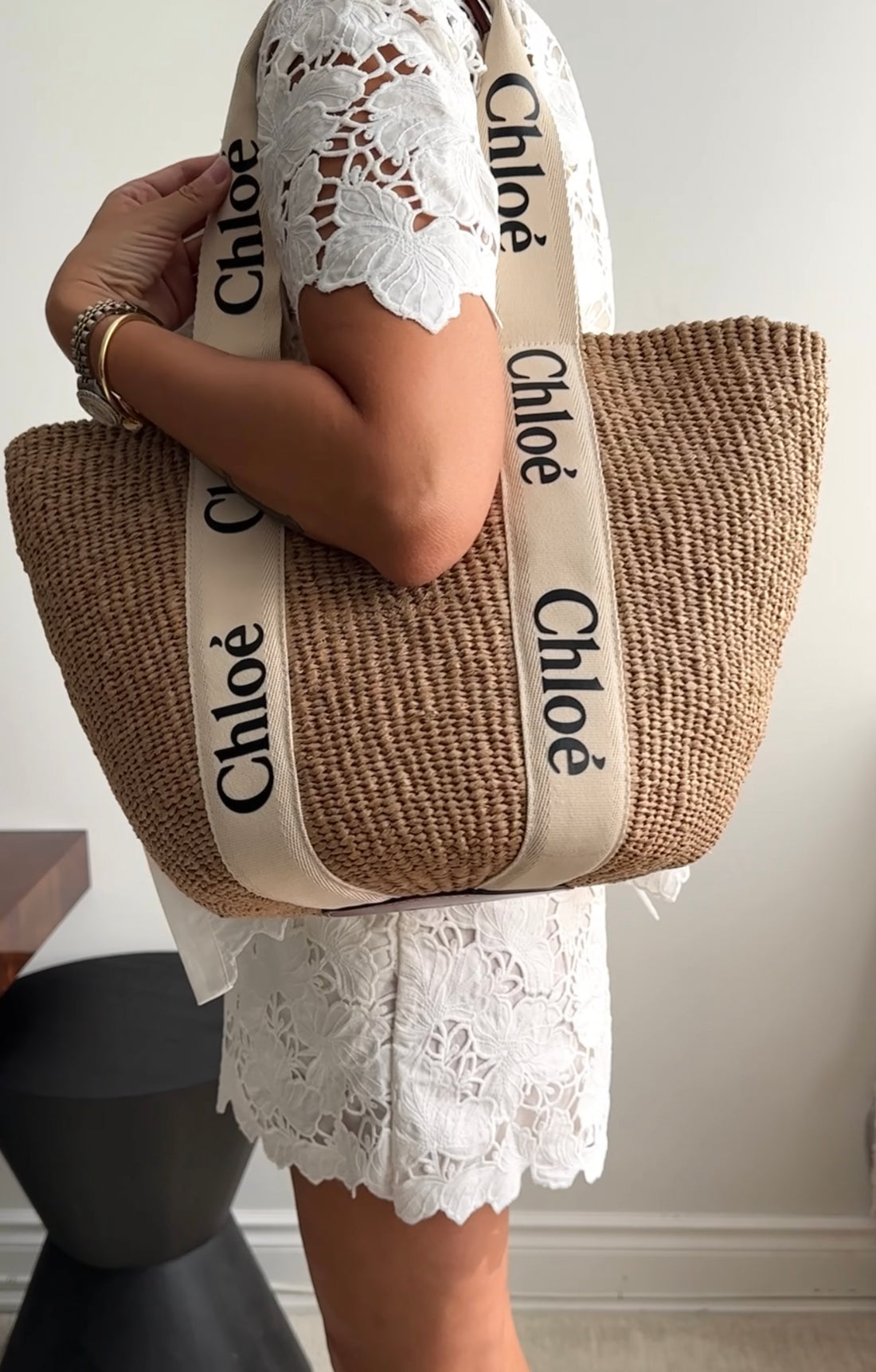 Chloe x Mifuko Edition Large Woody Basket Tote Bag