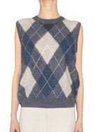 Lisa Yang Grey “Yasmin” Argyle Cashmere Vest - 1 / S-M / US 6