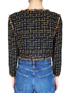 Chanel Cruise 2011 Black & Orange Multicolour Tweed Cropped Cardigan - FR 42 / US 8