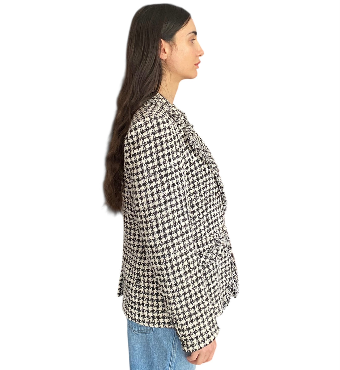 Veronica Beard Tweed Houndstooth Blazer - 12 / L